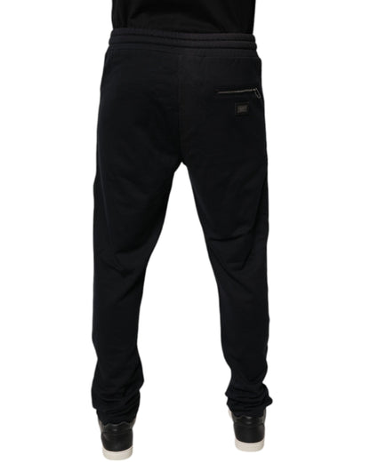 Black Cotton Men Jogger Sweatpants Pants