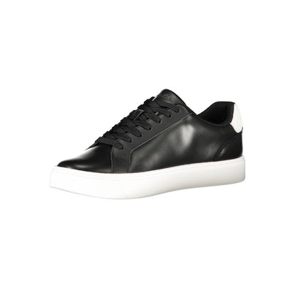 Black Leather Men Sneaker