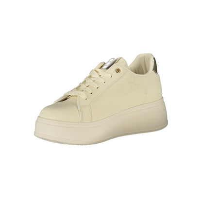 Beige Polyester Women Sneaker