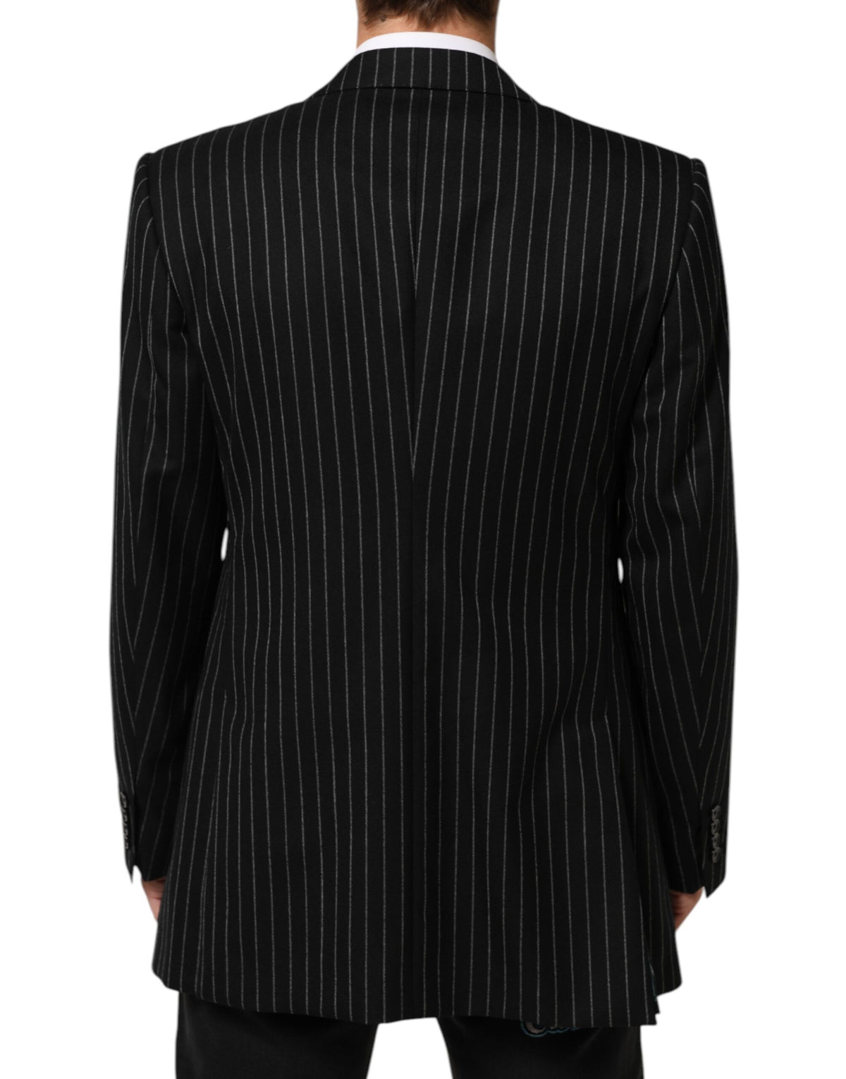 Dark Gray Stripes 2 Buttons Suit Jacket Blazer