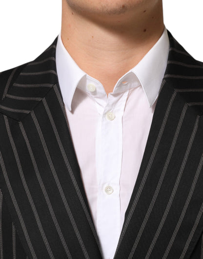 Dark Gray Stripes SICILIA 1 Button Suit Blazer