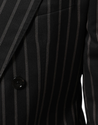 Dark Gray Stripes SICILIA 1 Button Suit Blazer