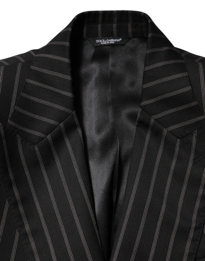 Dark Gray Stripes SICILIA 1 Button Suit Blazer