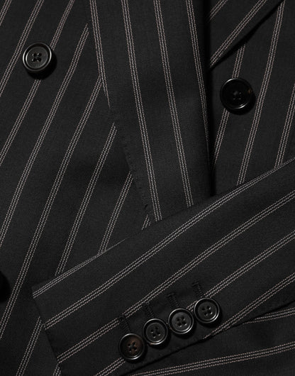 Dark Gray Stripes SICILIA 1 Button Suit Blazer