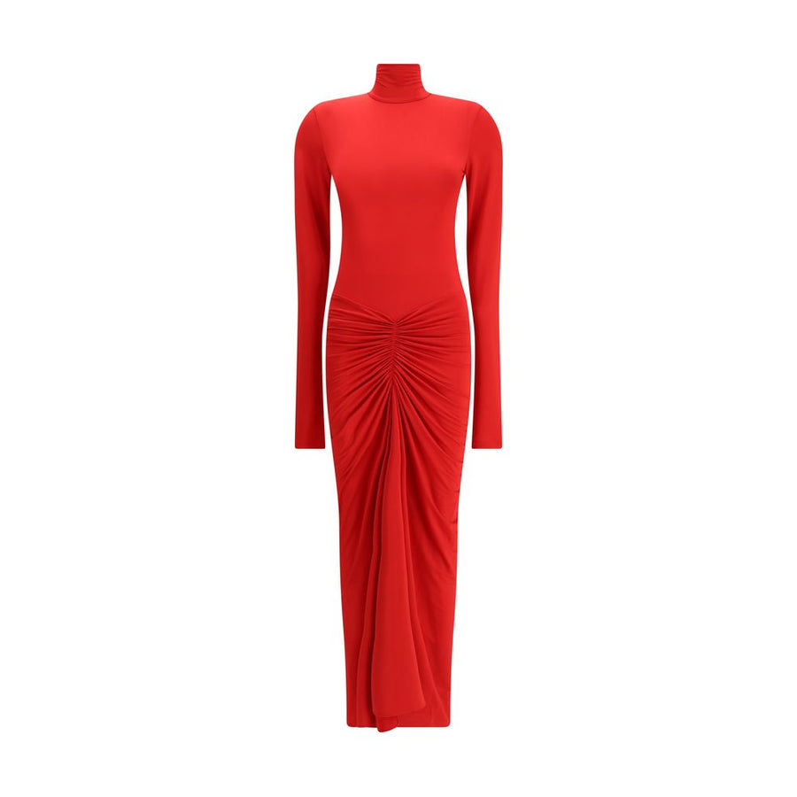 Red Polyester Cocktail Dress