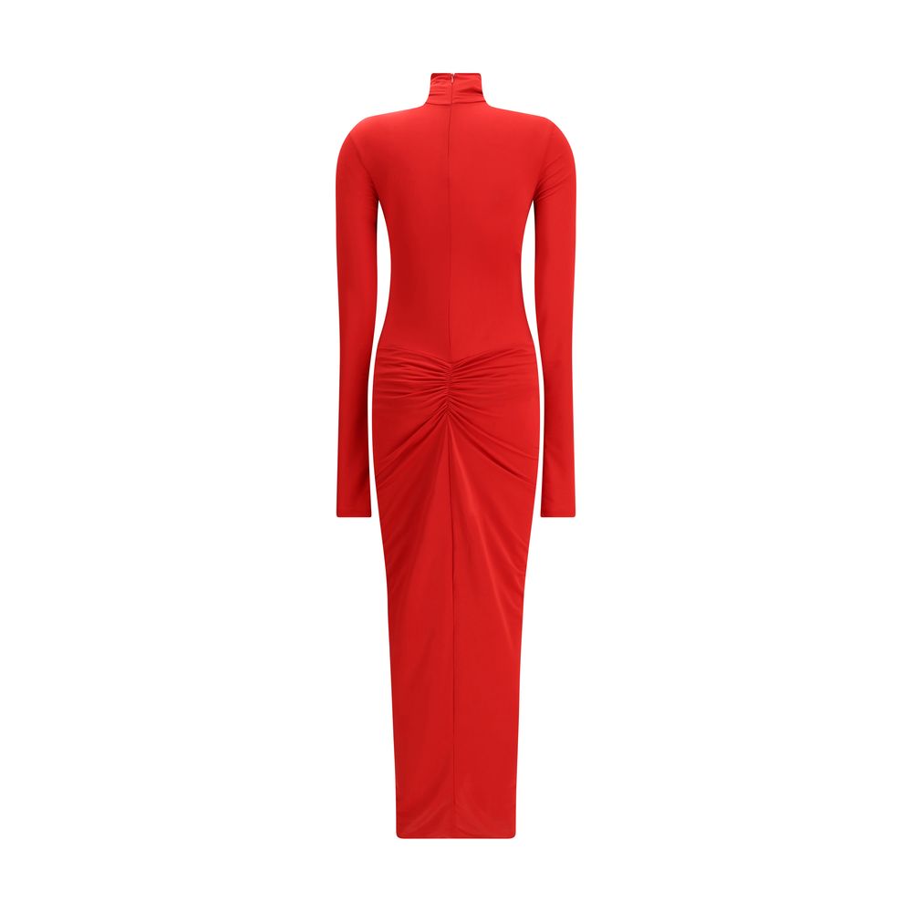 Red Polyester Cocktail Dress