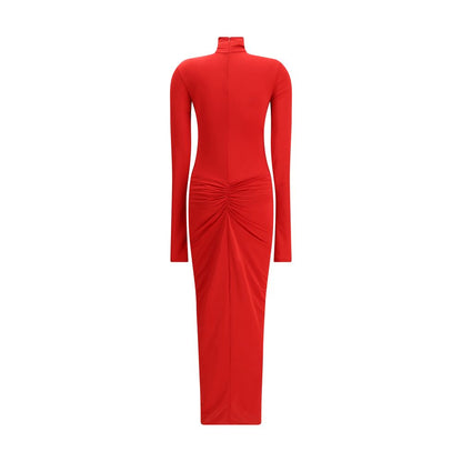 Red Polyester Cocktail Dress
