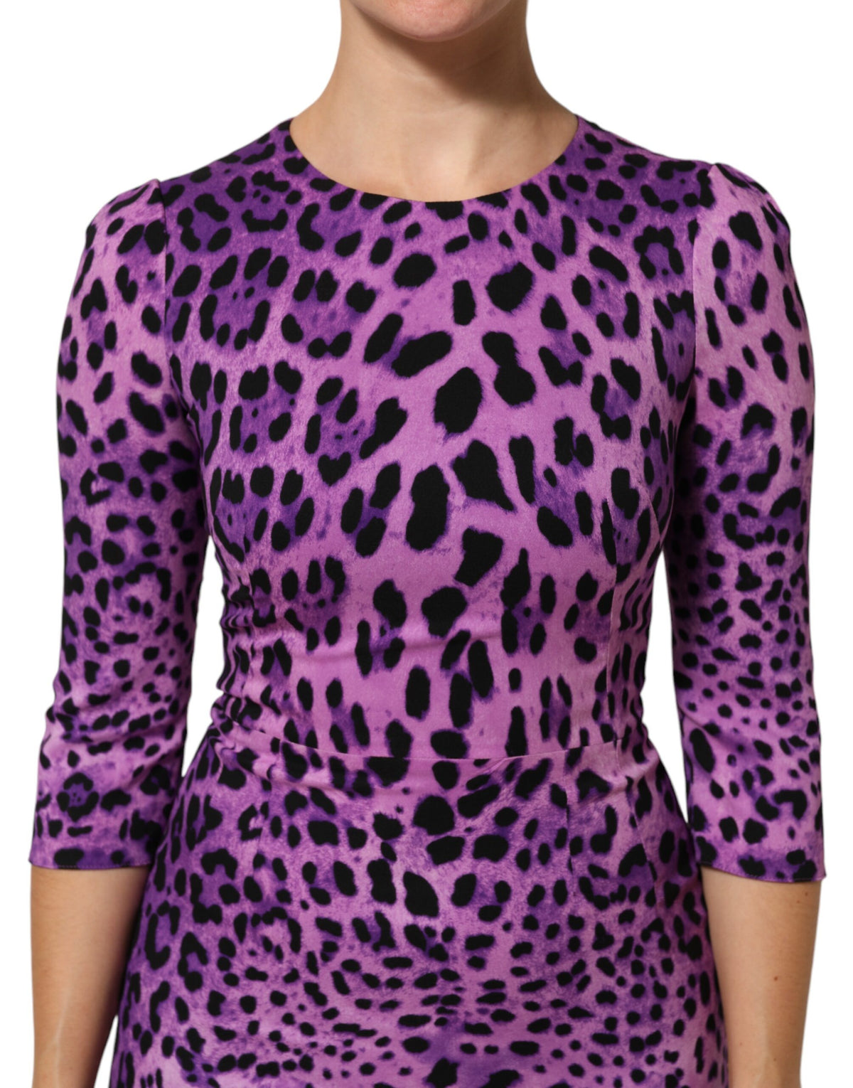 Violet Leopard Sheath Bodycon Mini Dress