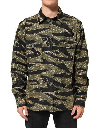 Multicolor Camouflage Cotton Casual Shirt