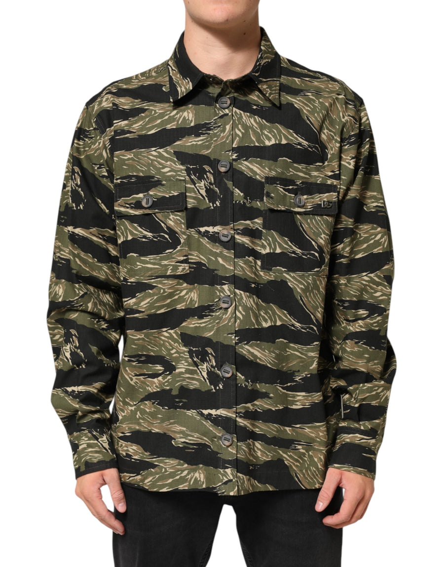 Multicolor Camouflage Cotton Casual Shirt