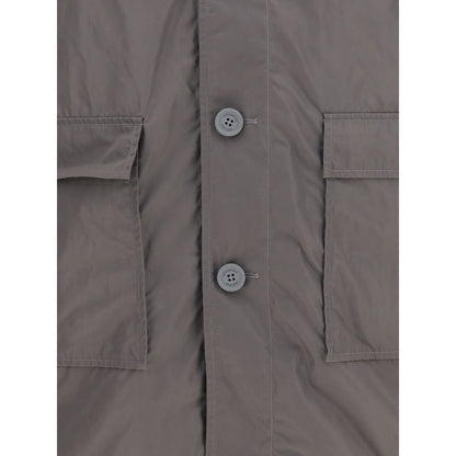 Brown Polyester Trench Coat