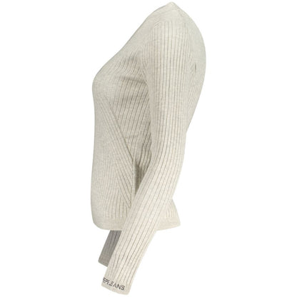 Gray Cotton Women Sweater