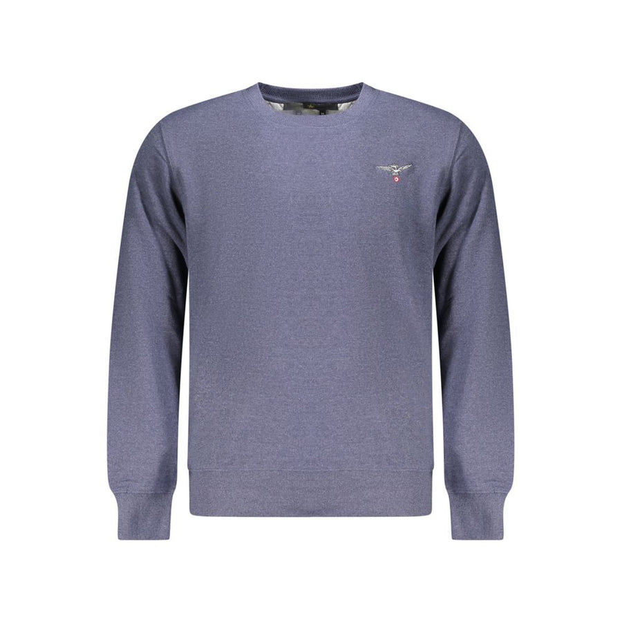 Blue Cotton Men Sweater