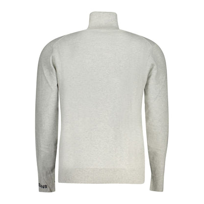 Gray Cotton Men Sweater