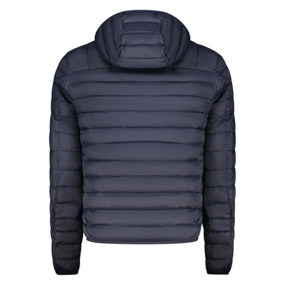 Blue Polyester Men Jacket