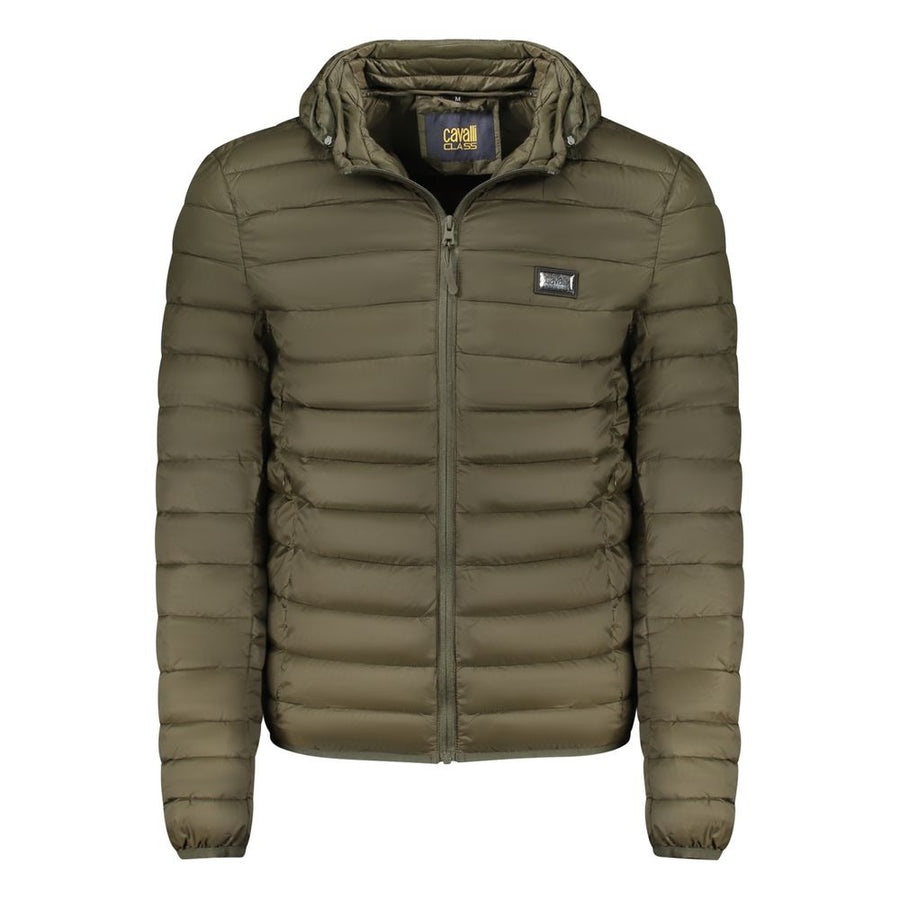 Green Polyester Men Jacket