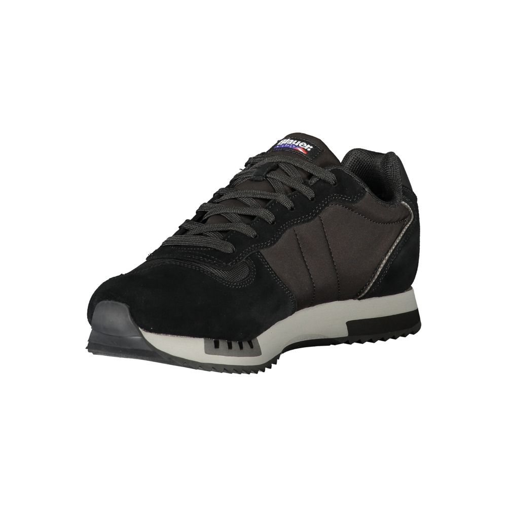 Black Leather Men Sneaker