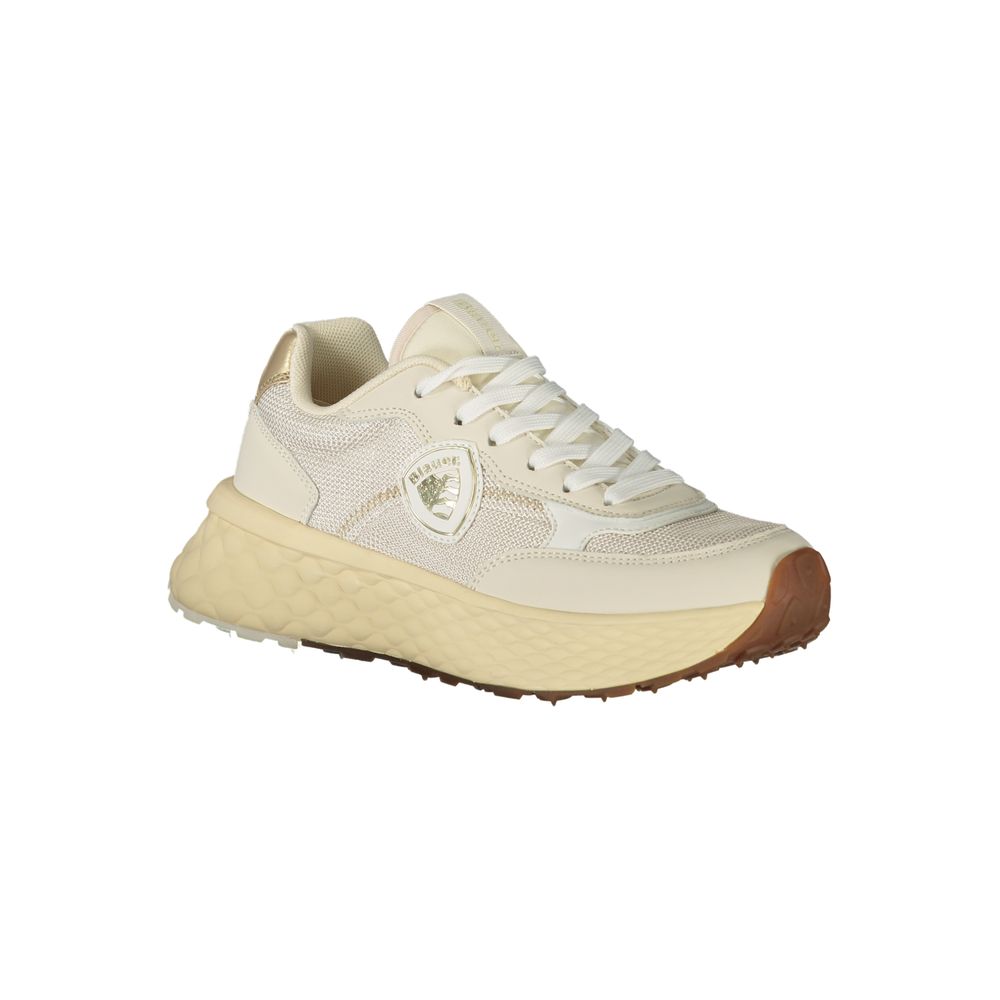 Beige Leather Women Sneaker