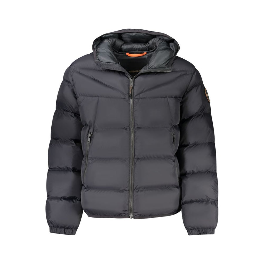 Black Polyamide Men Jacket