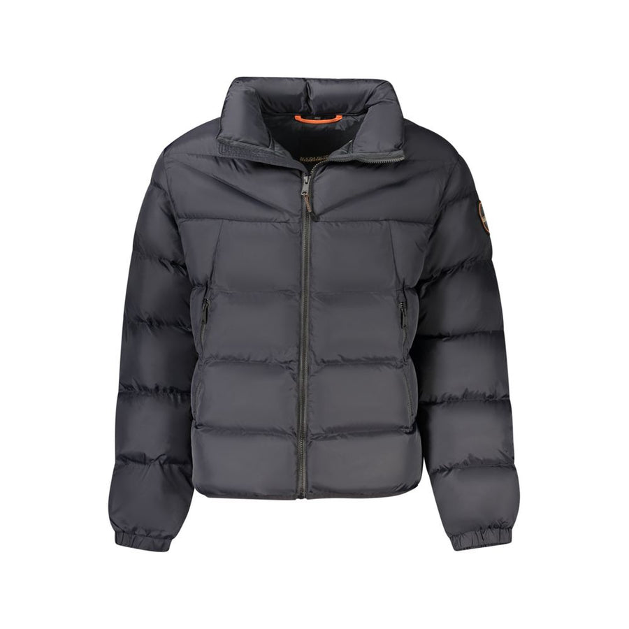 Black Polyamide Men Jacket