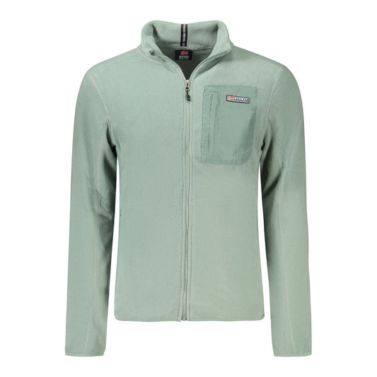 Green Polyester Men Sweater