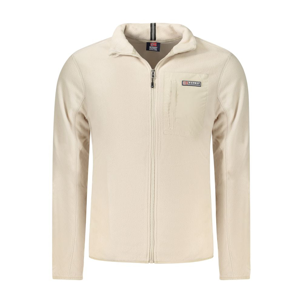 Beige Polyester Men Sweater