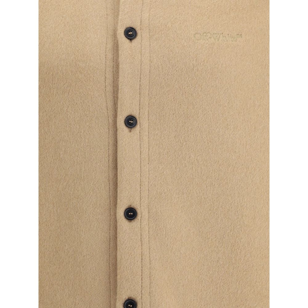 Beige Cashmere Dress Shirt