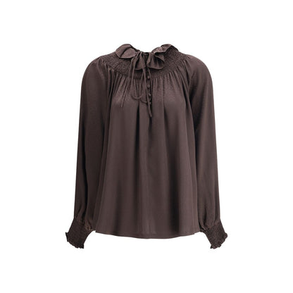 Geometric Silk Blouse