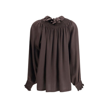 Geometric Silk Blouse