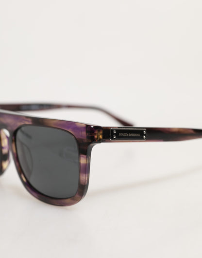 DG4390F Havana Full Rim Acetate Round Lenses Sunglasses