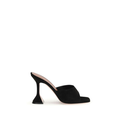 Black Calf Leather Bos Taurus Stiletto Heel Sandals