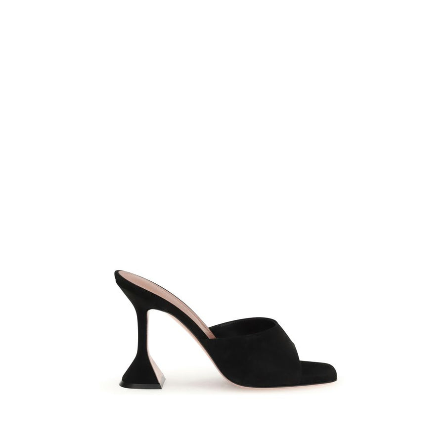 Black Calf Leather Bos Taurus Stiletto Heel Sandals
