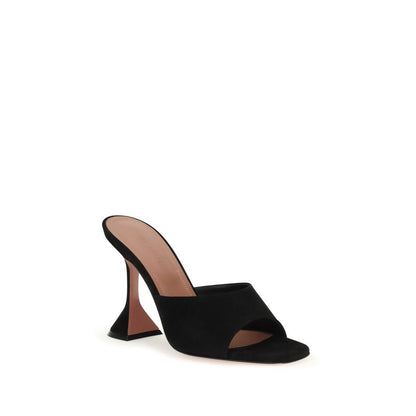 Black Calf Leather Bos Taurus Stiletto Heel Sandals