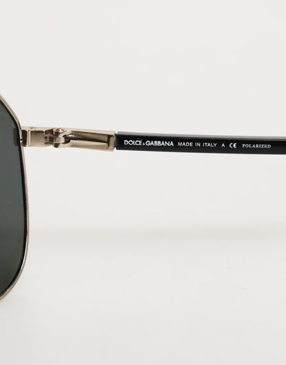 DG2106K Black Gold Plated Polarized MetalFrame Sunglasses