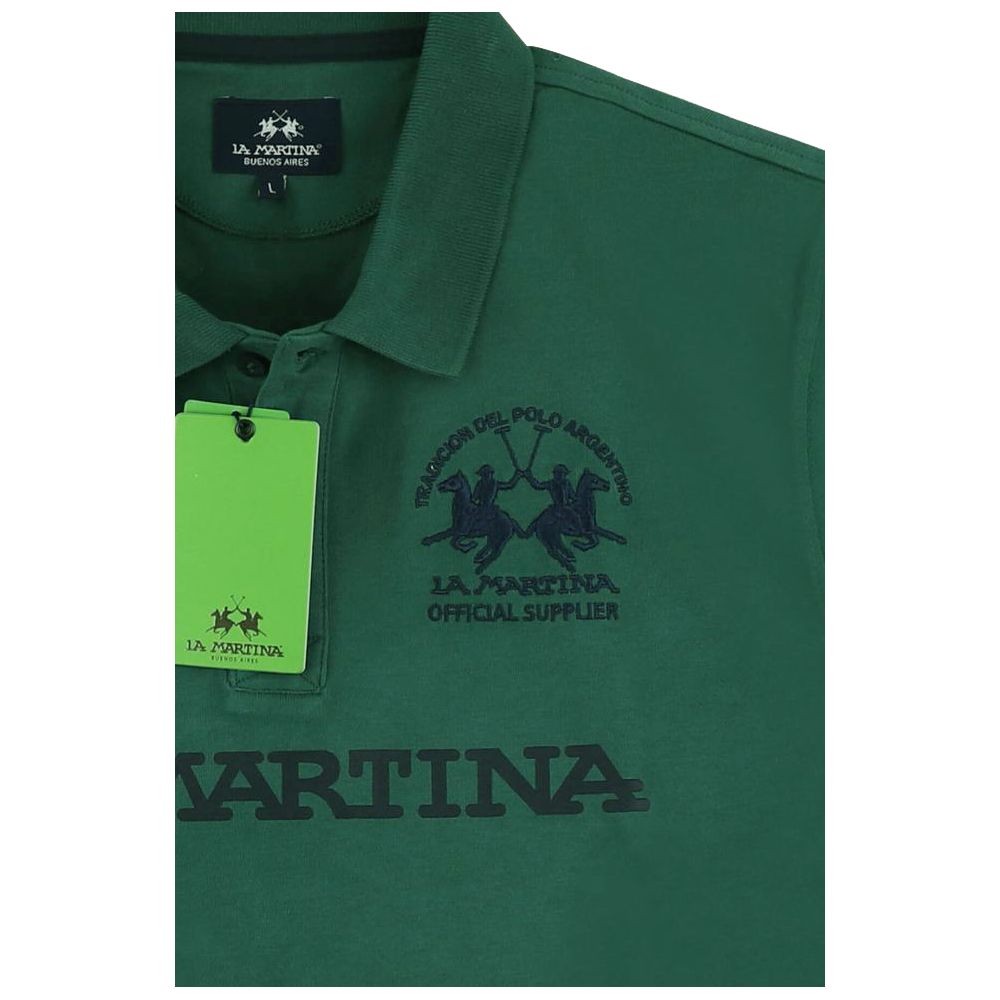 Green Cotton Polo Shirt