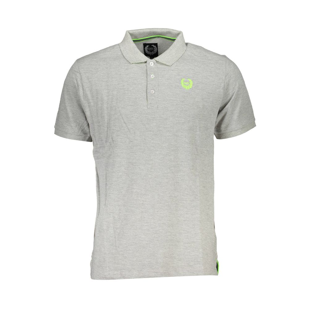 Gray Cotton Polo Shirt