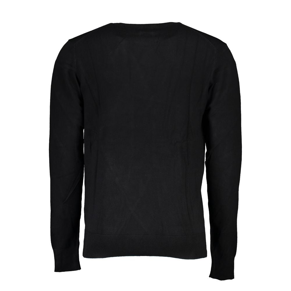 Black Viscose Men's Sweater
