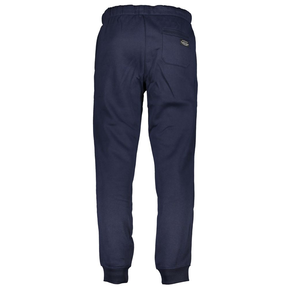 Blue Polyester Men's Sweatpant