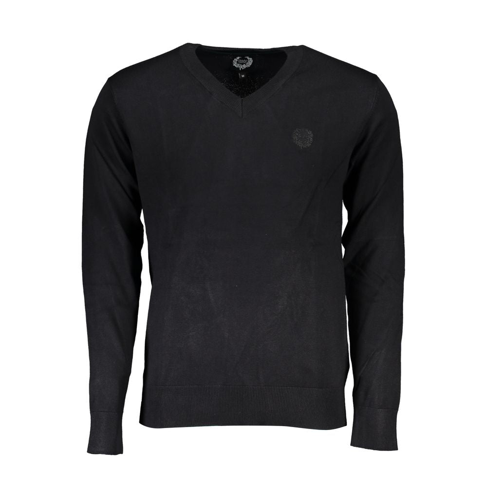 Black Viscose Men's Sweater