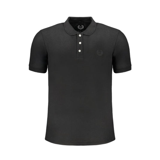 Black Cotton Polo Shirt