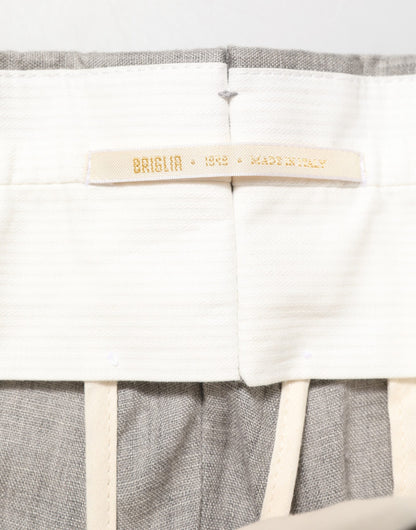 Gray Mid Waist Dress Formal Skinny Men Pants