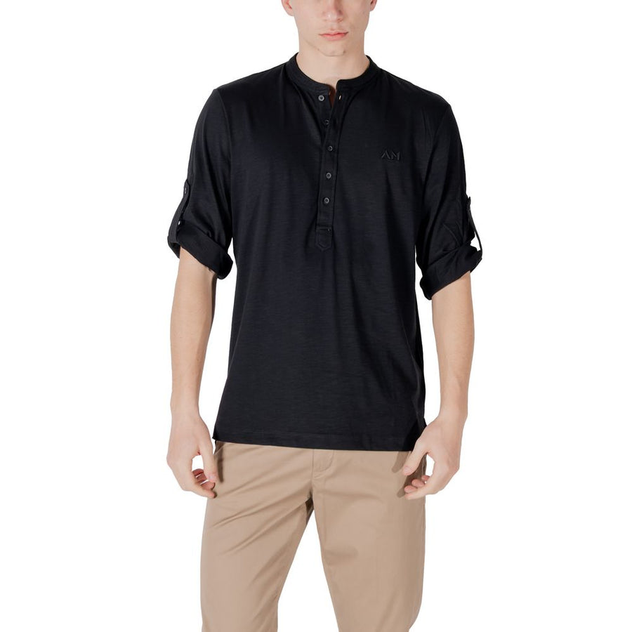 Black Cotton Shortsleeve Shirt