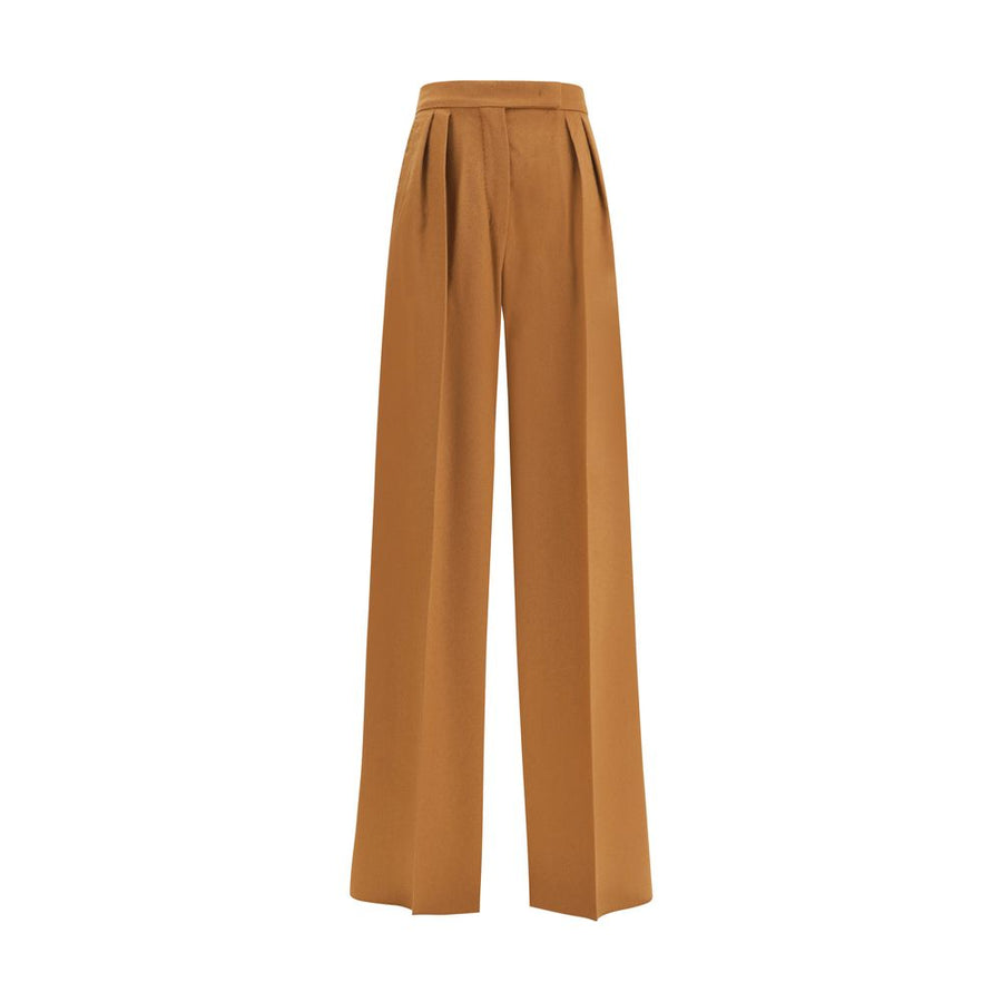 Beige Camel Hair  Casual Pants