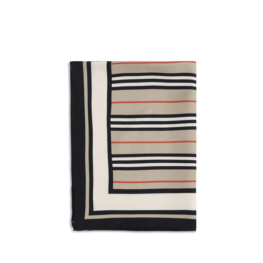 Print collage silk Scarf