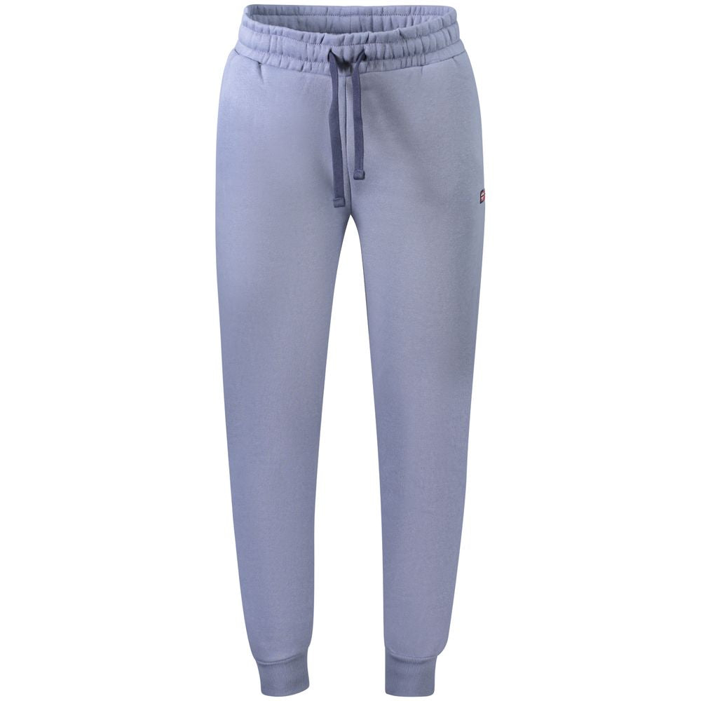 Blue Cotton Men's Track Pant