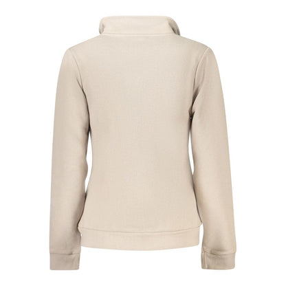 Beige Cotton Women Sweatshirt
