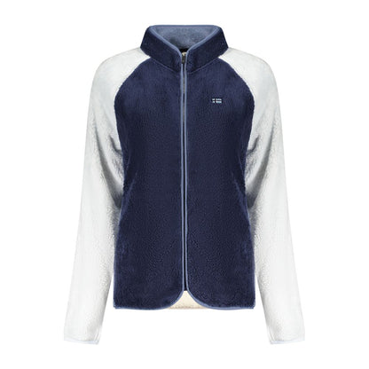 Blue Polyester Women Sweatshirt