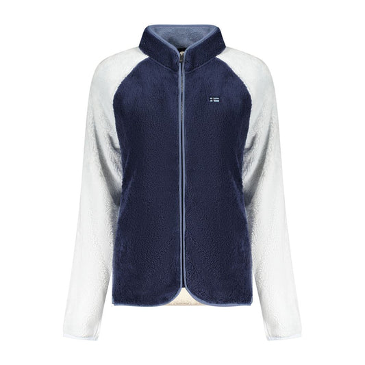 Blue Polyester Women Sweatshirt
