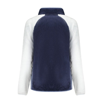 Blue Polyester Women Sweatshirt