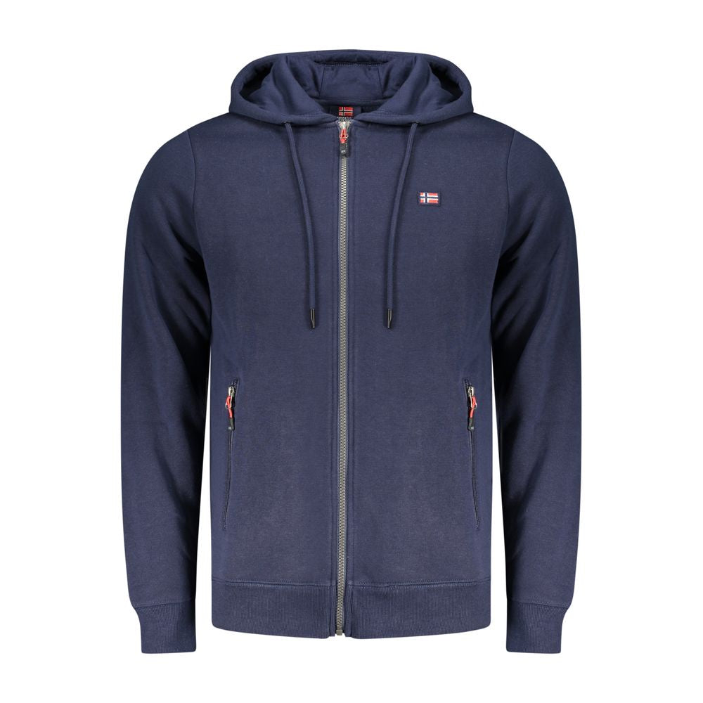 Blue Cotton Men's Hoodie